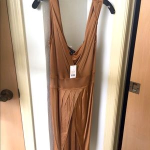 Gold evening dress